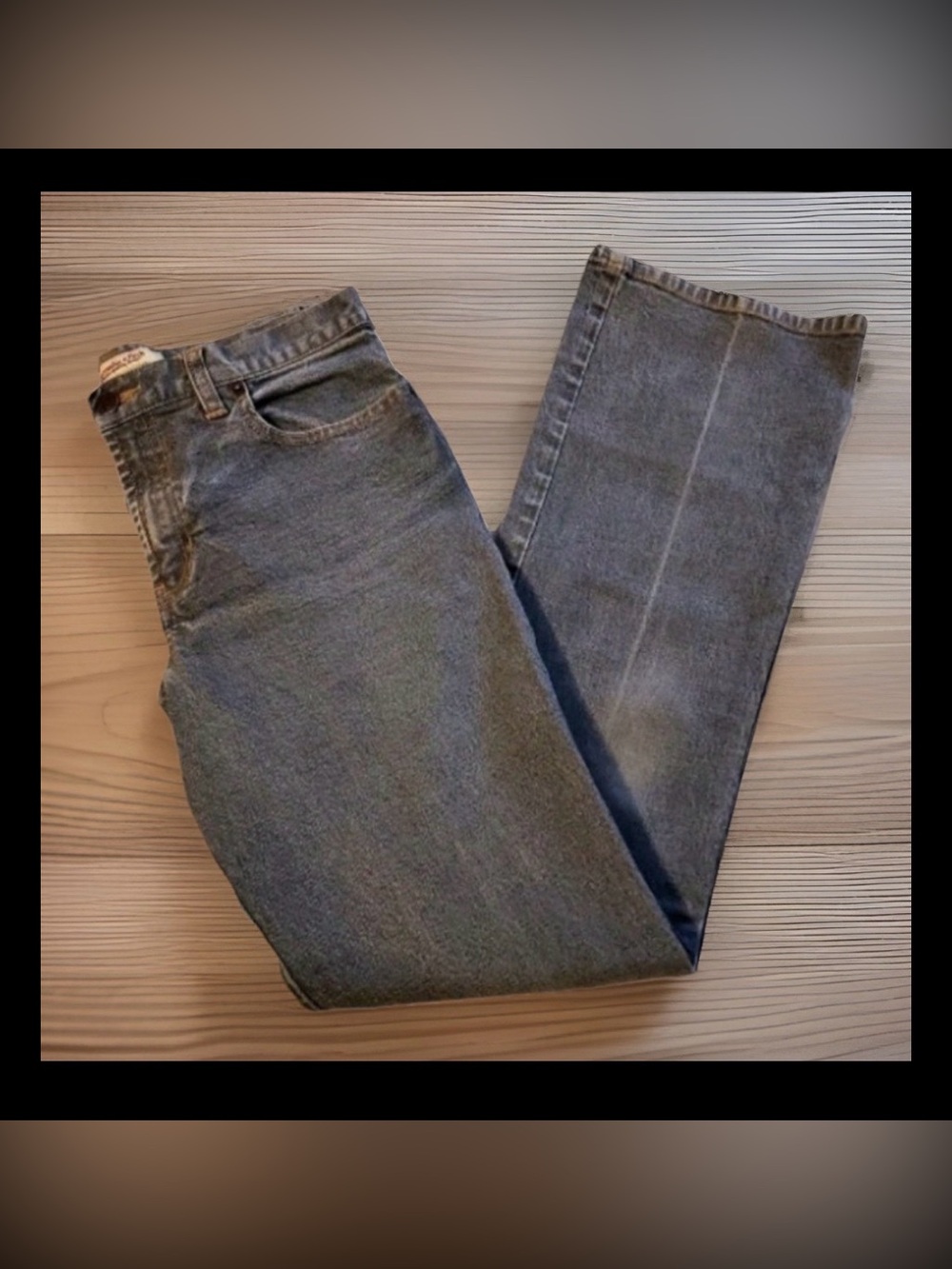 Abercrombie & Fitch light gray Boot Cut Jeans Sz 8 boho festival grunge rock EUC